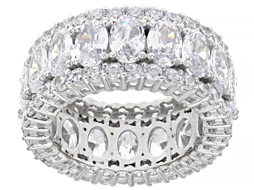 Photo of Bella Luce ® 16.49 CTW White Diamond Simulant Rhodium Over Sterling Silver Eternity Band Ring - Size 7