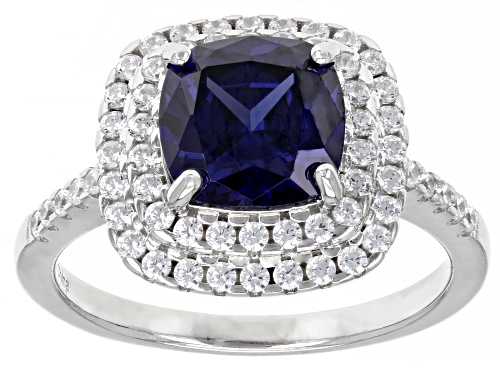Photo of Bella Luce ® 3.00ctw Esotica ™ Tanzanite And White Diamond Simulants Rhodium Over Silver Ring - Size 11