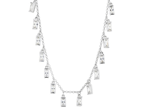 Bella Luce ® 7.20ctw Rhodium Over Sterling Silver Necklace - Size 16
