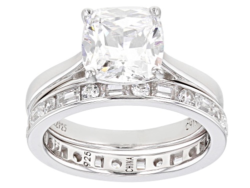 Photo of Bella Luce ® 7.12ctw Rhodium Over Sterling Silver Ring With Band (3.51ctw DEW) - Size 5