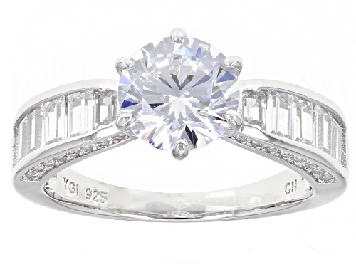 Bella Luce ® 5.38ctw Rhodium Over Sterling Silver Ring (3.26ctw DEW) - Size 8