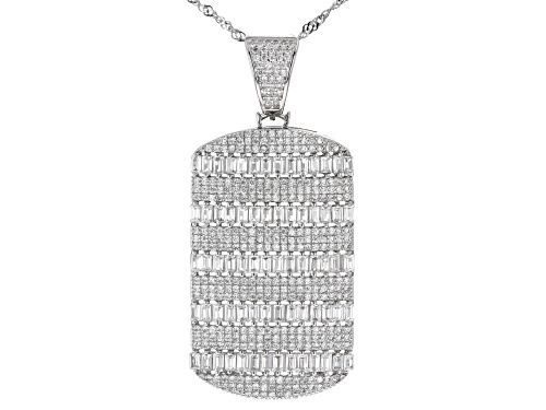 Bella Luce ® 5.70ctw Rhodium Over Sterling Silver Pendant With Chain
