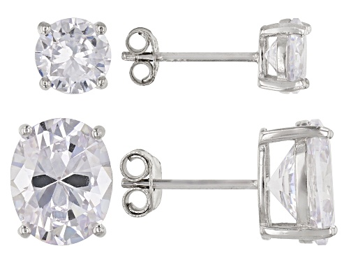 Photo of Bella Luce ® 8.37ctw Rhodium Over Sterling Silver Stud Earrings Set