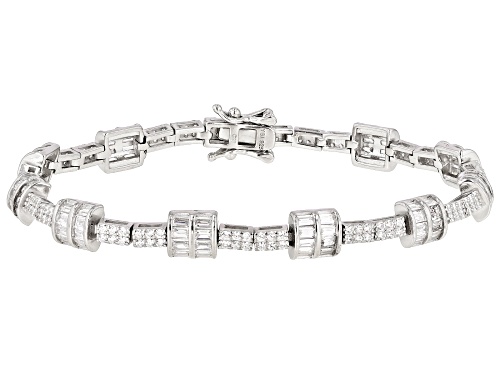 Photo of Bella Luce ® 7.73ctw White Diamond Simulant Rhodium Over Sterling Silver Bracelet. DEW 4.96 - Size 7