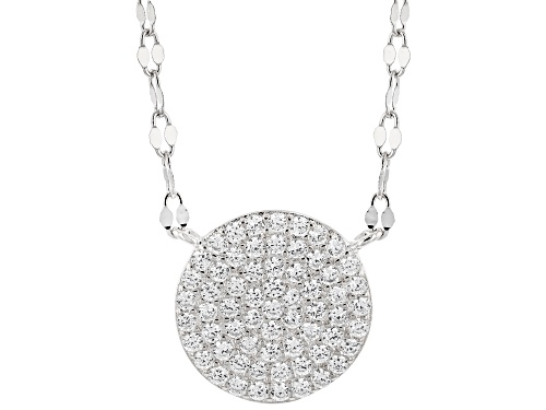 Bella Luce® 0.63ctw White Diamond Simulant Rhodium Over Sterling Silver Necklace(0.31ctw DEW) - Size 16