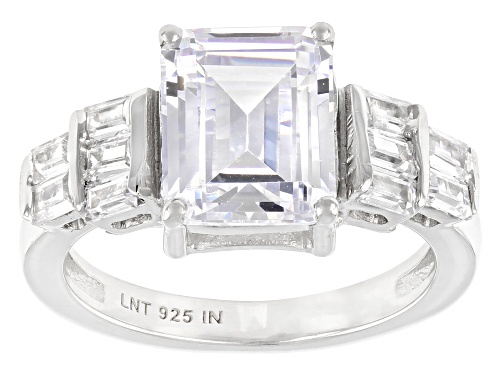 Photo of Bella Luce® 6.86ctw White Diamond Simulants Rhodium Over Sterling Silver Ring (DEW 4.18 ctw) - Size 10