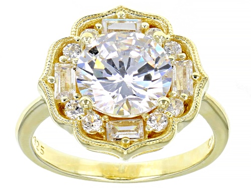 Bella Luce® 4.05ctw White Diamond Simulants  Eterno® Yellow Ring (3.10ctw DEW) - Size 6