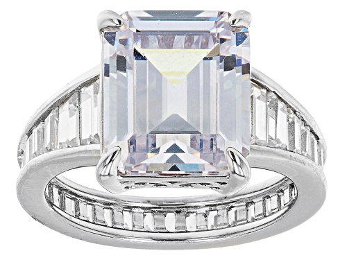 Bella Luce® 14.85ctw White Diamond Simulants Rhodium Over Silver Ring (8.87ctw DEW) - Size 10