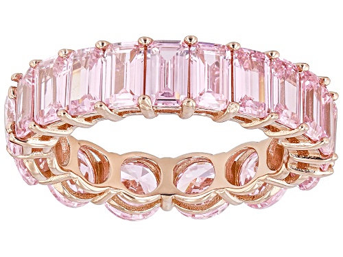 Photo of Bella Luce® 12.69ctw Pink Diamond Simulants Eterno® Rose Eternity Band Ring. (7.69ctw DEW) - Size 9