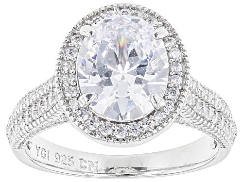 Photo of Bella Luce® 5.19ctw White Diamond Simulant Rhodium Over Sterling Silver Ring (3.14ctw DEW) - Size 10