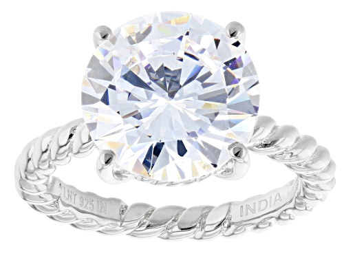 Photo of Bella Luce® 10.50ctw White Diamond Simulant Rhodium Over Silver Ring (6.36ctw DEW) - Size 7