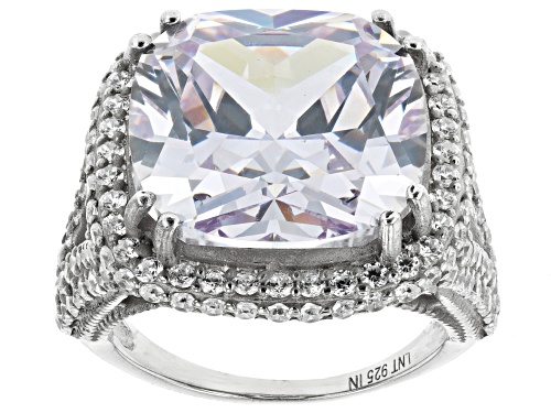 Photo of Bella Luce® 31.95ctw White Diamond Simulant Platinum Over Sterling Silver Ring (19.36ctw DEW) - Size 5