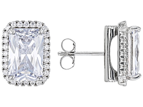 Bella Luce® 17.04ctw White Diamond Simulant Rhodium Over Sterling Silver Earrings (10.32ctw DEW)