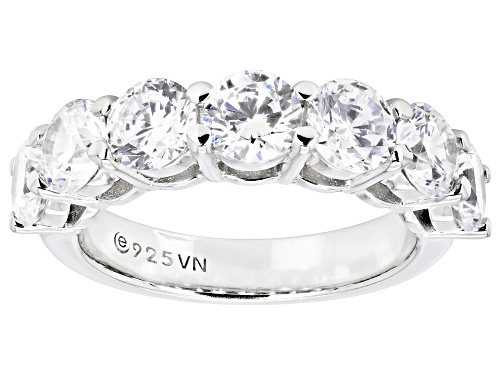 Bella Luce® 4.90ctw White Diamond Simulant Platinum Over Sterling Silver Ring(2.96ctw DEW) - Size 10