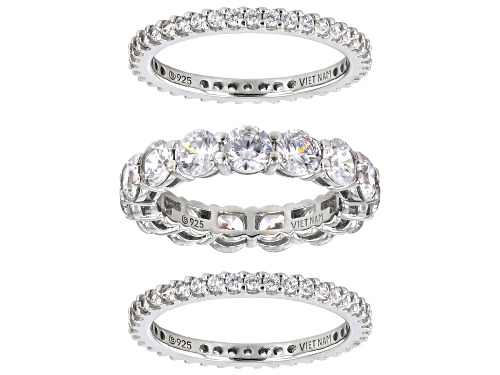 Bella Luce® 10.99ctw White Diamond Simulant Platinum Over Sterling Silver Ring Set(6.65ctw DEW) - Size 9