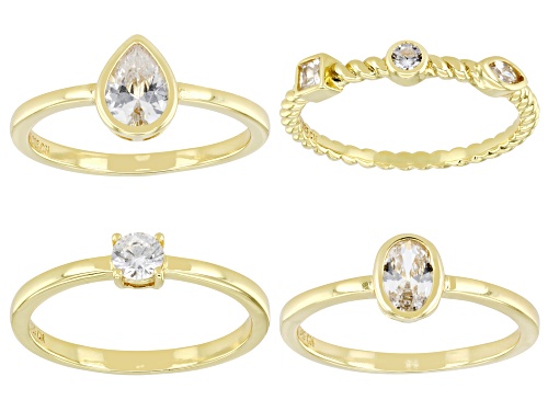 Bella Luce® 2.52ctw White Diamond Simulant Eterno™ Yellow Ring Set(1.52ctw DEW) - Size 7