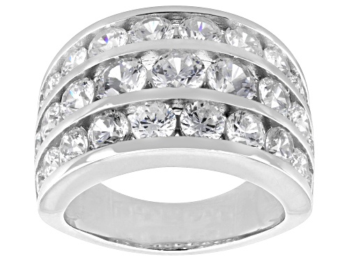 Bella Luce® 7.78ctw White Diamond Simulant Platinum Over Sterling Silver Ring(4.71ctw DEW) - Size 6