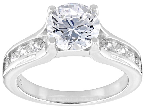 Bella Luce® 4.12ctw White Diamond Simulant Platinum Over Sterling Silver Ring(2.49ctw DEW) - Size 9