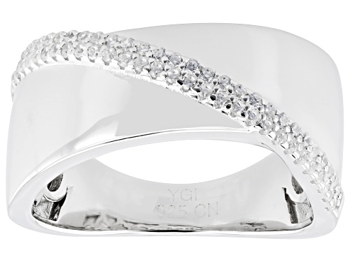 Bella Luce® 0.52ctw White Diamond Simulant Rhodium Over Sterling Silver Ring(0.31ctw DEW) - Size 7