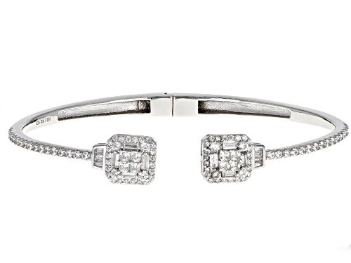 Bella Luce ® 3.91CTW White Diamond Simulant Rhodium Over Sterling Silver Bracelet - Size 7.5