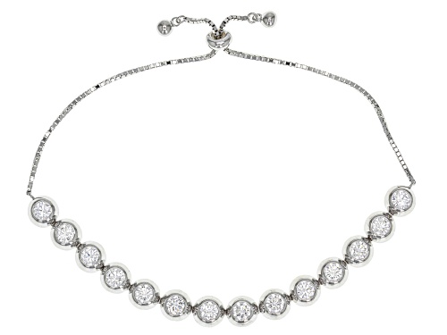 Photo of Bella Luce ® 6.02CTW White Diamond Simulant Rhodium Over Sterling Silver Adjustable Bracelet