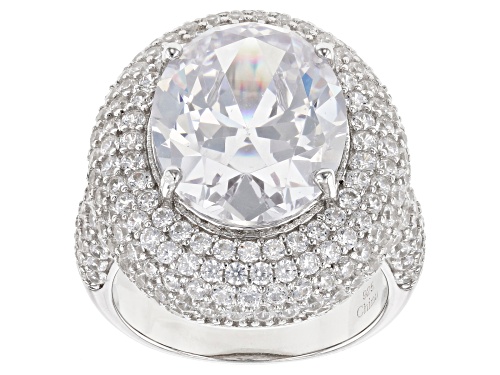 Photo of Bella Luce® 14.52ctw White Diamond Simulant Rhodium Over Sterling Silver Ring - Size 5