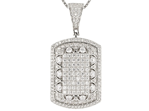 Photo of Bella Luce® 5.12ctw Rhodium Over Sterling Silver Pendant With Chain (2.74ctw DEW)