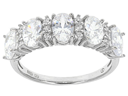 Photo of Bella Luce ® 4.65ctw Oval & Round Rhodium Over Sterling Silver Ring (2.33ctw Dew) - Size 11