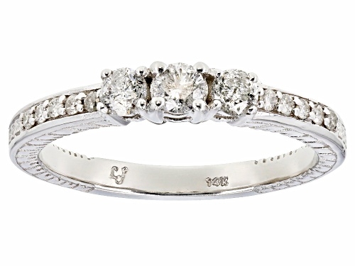 .50ctw Round White Diamond 14k White Gold Ring - Size 7