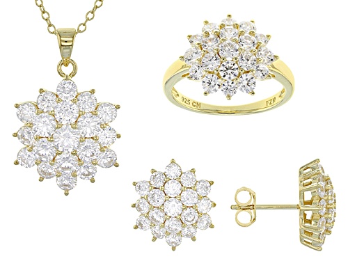 Bella Luce ® 8.64ctw Eterno ™ Yellow Earrings, Pendant With Chain, And Ring (6.04ctw Dew)
