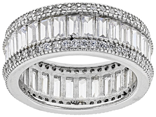 Bella Luce ® 7.85CTW White Diamond Simulant Rhodium Over Sterling Silver Ring - Size 5