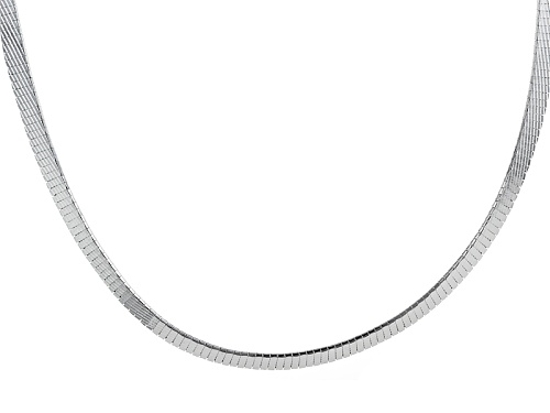 Sterling Silver 6mm Omega Link 20 Inch Chain Necklace Min 33.80 Gram Weight - Size 20