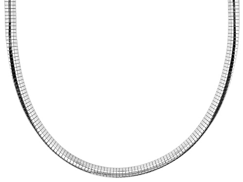 Sterling Silver 5.5 MM Polished Omega Necklace - Size 18