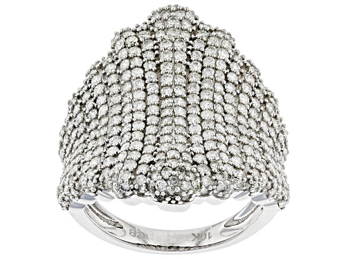 Photo of 2.25ctw Round White Diamond 10K White Gold Cocktail Ring - Size 5