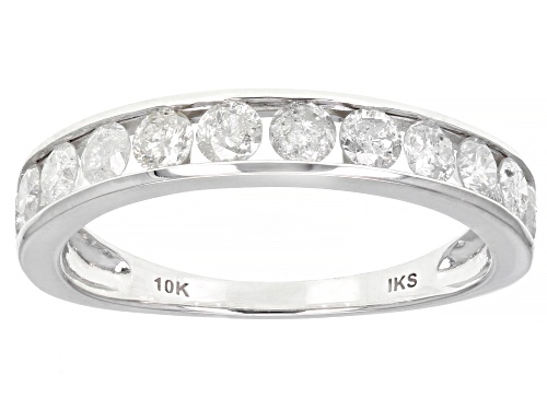 Photo of 1.00ctw Round White Diamond 10K White Gold Band Ring - Size 7