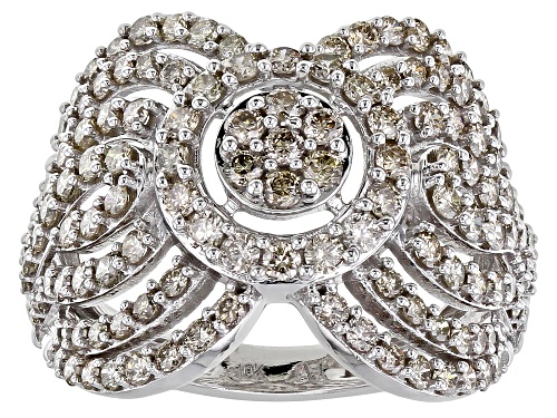 Photo of 1.90ctw Round White Diamond 10K White Gold Cocktail Ring - Size 8