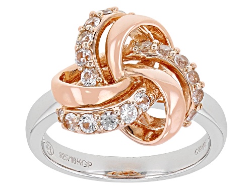 Photo of .72ctw Round Lab Created White Sapphire 18k Rose Gold Over Sterling Silver Ring - Size 7