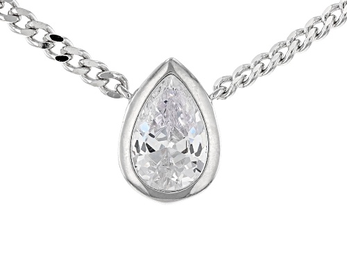 Bella Luce® 2.10ctw White Diamond Simulant Rhodium Over Sterling Silver Necklace(1.27ctw DEW) - Size 16