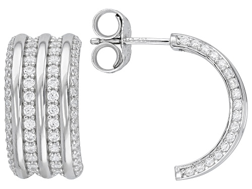 Bella Luce® 2.95ctw White Diamond Simulant Rhodium Over Sterling Silver Earrings(1.78ctw DEW)