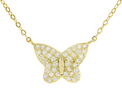 Bella Luce® 0.40ctw White Diamond Simulant Eterno™ Yellow Butterfly Necklace - Size 16