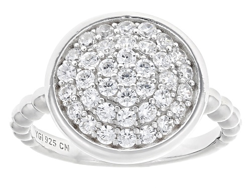 Bella Luce® White Diamond Simulant Rhodium Over Sterling Silver Ring - Size 8