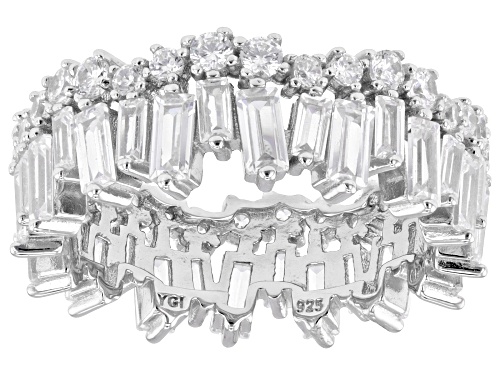 Bella Luce® 5.85ctw White Diamond Simulant Rhodium Over Sterling Silver Ring - Size 7