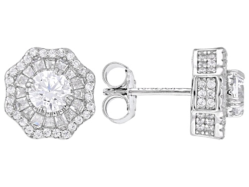 Bella Luce® 3.99ctw White Diamond Simulant Rhodium Over Sterling Silver Earrings