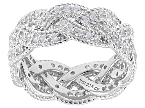 Bella Luce® 2.07ctw White Diamond Simulant Rhodium Over Sterling Silver Ring - Size 5