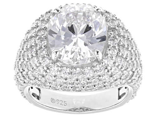 Bella Luce® 13.91ctw White Diamond Simulant Platinum Over Sterling Silver Ring - Size 7