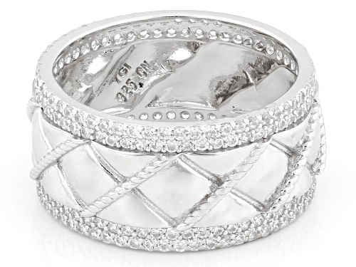 Bella Luce® 2.05ctw White Diamond Simulant Rhodium Over Sterling Silver Ring - Size 6