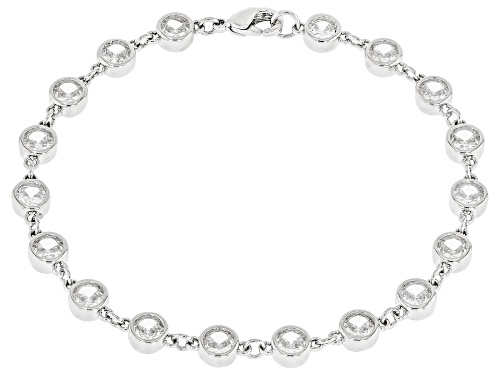 Bella Luce® Ottone 7.27ctw White Diamond Simulant Rhodium Over Brass Bracelet (4.54ctw DEW) - Size 7