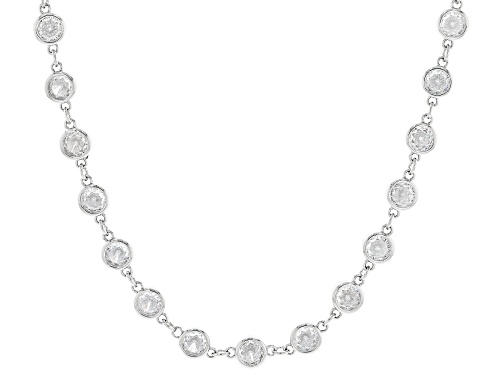 Bella Luce® 19.39ctw White Diamond Simulant Rhodium Over Brass Necklace (12.12ctw DEW) - Size 18