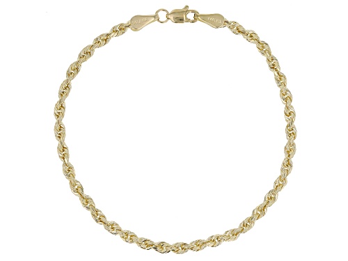 Photo of 14K Yellow Gold Hollow Rope Chain Bracelet - Size 7