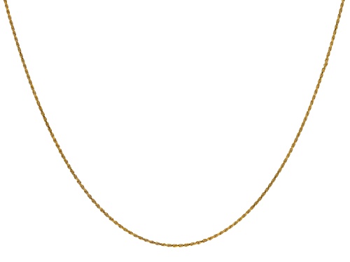 14k Yellow Gold 1mm 18 Inch Solid Rope Chain - Size 18